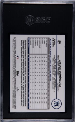 2024 Topps Chrome Jasson Dominguez Variation SP Rookie RC #89 Yankees SGC 10