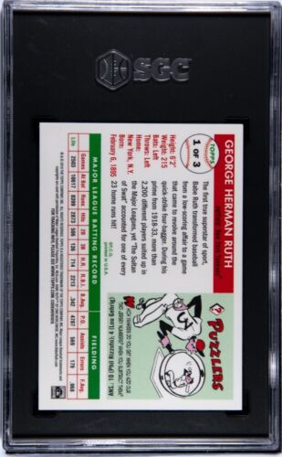 2010 TOPPS FACTORY TARGET CHROME GOLD REFRACTOR #1 BABE RUTH SGC 8