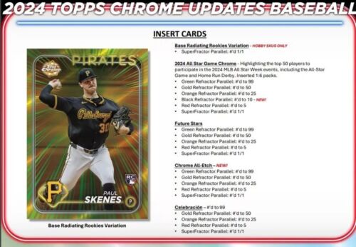 1x Pack From 2024 Topps Chrome Update Mega Box - Paul Skenes RC
