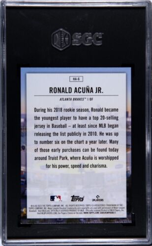 2023 Topps Series 2 Ronald Acuna Jr Home Field Advantage SGC 9 Atlanta Braves