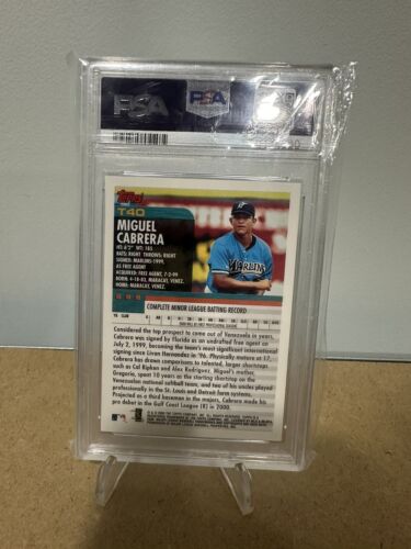 2000 Topps Traded Miguel Cabrera Rookie Card 2000 T40 - PSA 9