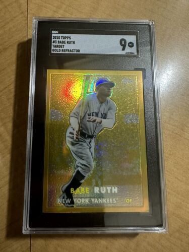 BABE RUTH 2010 Topps Factory Set GOLD REFRACTOR #3 Graded SGC 9