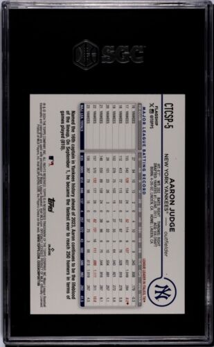 AARON JUDGE 2024 TOPPS CTCSP-5 EXCLUSIVE FLAGSHIP COLLECTION SP SGC 9.5