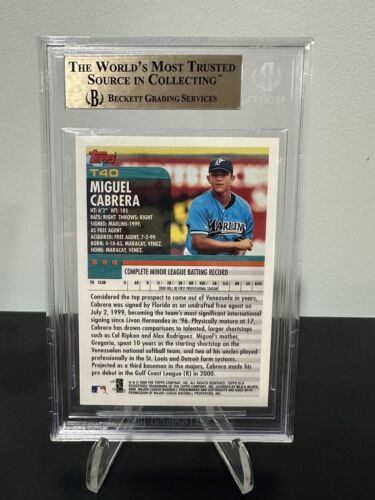 2000 Topps Traded Miguel Cabrera Rookie Card BGS 9.5 GEM MINT RC - 1