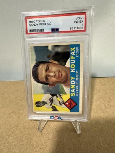 1960 Topps Sandy Koufax PSA 4 VG-EX #343 HOF Dodgers