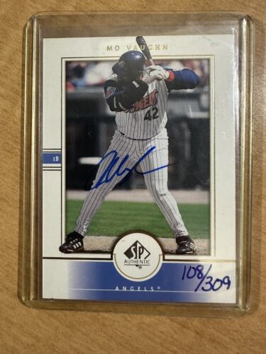 MO VAUGHN 2000 UD SP AUTHENTIC BUYBACK AUTOGRAPH AUTO /309