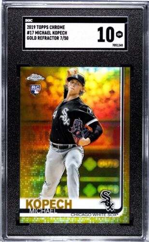 2019 Michael Kopech Topps Chrome Gold Refractor /50 SGC 10 DODGERS ROOKIE CARD