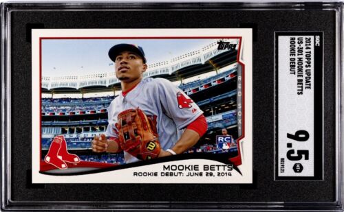 Mookie Betts 2014 Topps Update US-301 ROOKIE Debut SGC 9.5 MINT Red Sox RC