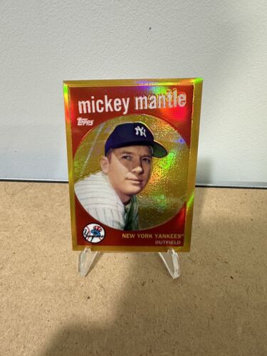 2010 Topps Factory Chrome Mickey Mantle #2 1959 Gold Refractor SP HOF YANKEES