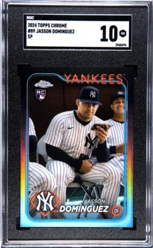 2024 Topps Chrome Jasson Dominguez Variation SP Rookie RC #89 Yankees SGC 10