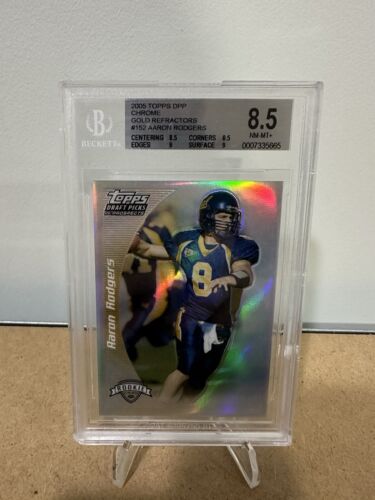 2005 Topps Draft Picks Chrome Gold Refractor Aaron Rodgers RC #d /199 BGS 8.5