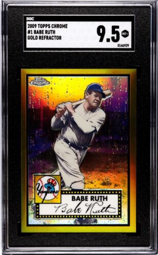 2009 Topps Chrome Babe Ruth Gold Refractor (1 of 3 Pop. Report) SGC GEM-MINT