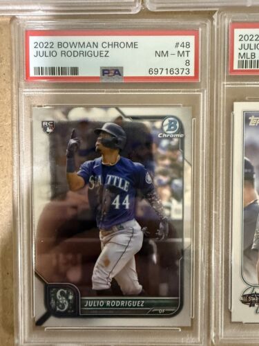 Julio Rodriguez PSA 8 And 9 Rookie Card LOT OF 5