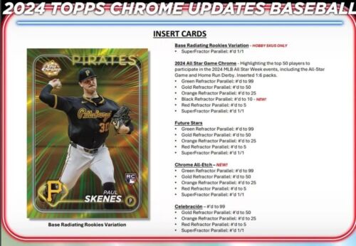 1x Pack From 2024 Topps Chrome Update Mega Box - Paul Skenes RC