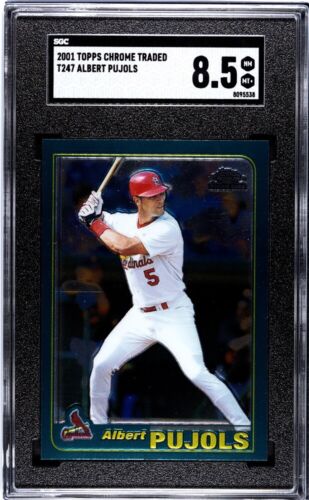 2001 Topps Chrome Traded Albert Pujols #T247 RC rookie SGC 8.5