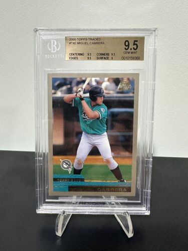 2000 Topps Traded Miguel Cabrera Rookie Card BGS 9.5 GEM MINT RC - 1