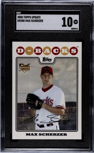 2008 TOPPS UPDATE & HIGHLIGHTS #UH280 MAX SCHERZER RC SGC 10