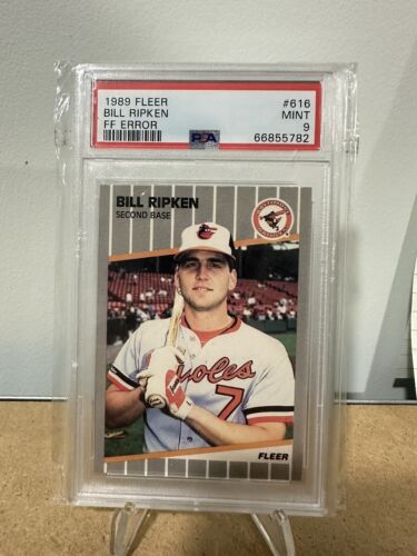 1989 Fleer Bill Ripken FF Error Card #616 BALTIMORE ORIOLES PSA 9 MINT