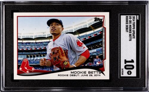 Mookie Betts 2014 Topps Update US-301 ROOKIE Debut SGC 10 Gem Mint Red Sox RC