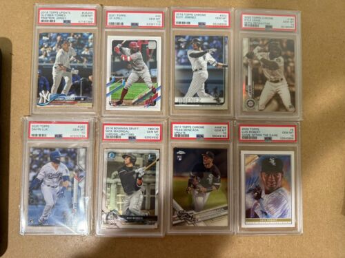 PSA 10 Lot Topps Rookies Bowman 1st And Chrome - 8 Graded Baseball Cards