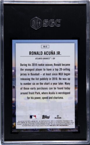 2023 Topps Series 2 Ronald Acuna Jr Home Field Advantage SGC 9 Atlanta Braves