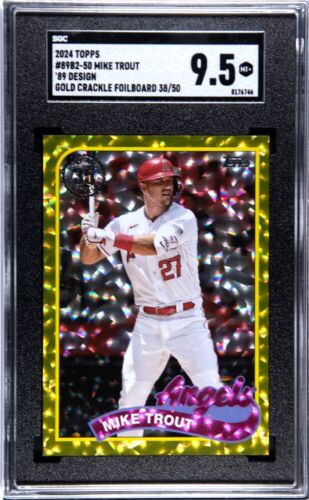 2024 Topps #89b2-50 Mike Trout 89 Gold Foil /50 SGC 9.5