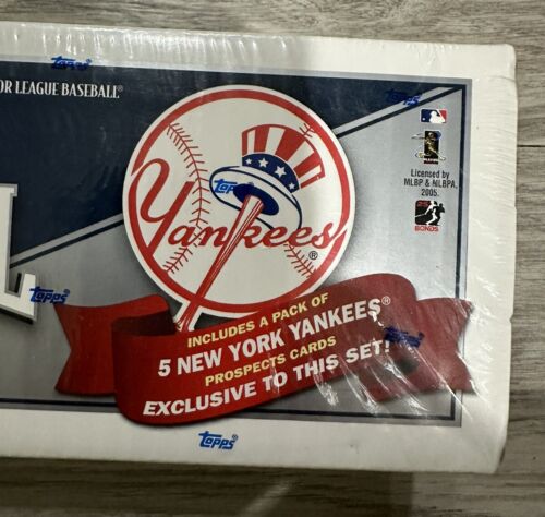 2005 TOPPS BASEBALL CARD COMPLETE SET + YANKEES 5 CARD PROSPECTS PACK SEALED