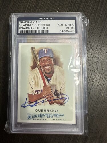 2010 Topps Allen & Ginter's Vladimir Guerrero Sr Auto PSA