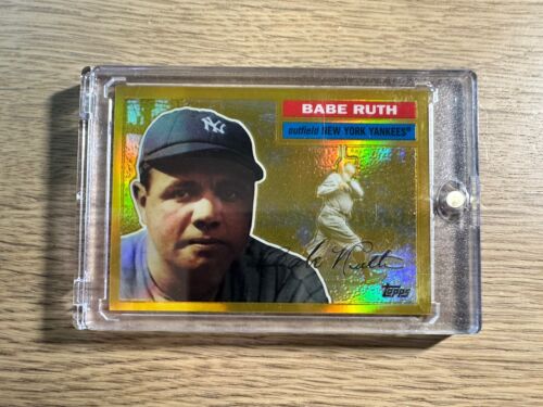 2010 Topps Babe Ruth SP Factory Gold Refractor Short-Print #2/3 MINT CONDITION