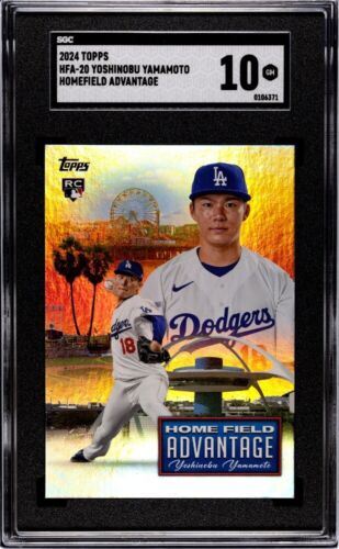 2024 Topps YOSHINOBU YAMAMOTO Homefield Advantage RC Dodgers SGC 10