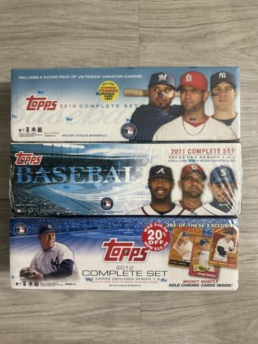 2010 2011 2012 Topps Baseball Sealed Set Series 1 And 2 Lot