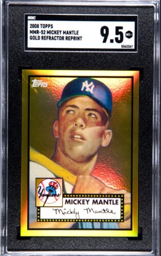 2008 Mickey Mantle Topps MMR52 1952 Gold Refractor SGC 9.5 Mint+