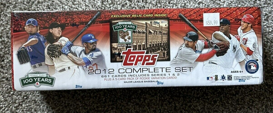 2012 TOPPS MLB BASEBALL FACTORY SEALED COMPLETE SET FENWAY DIRT- Bryce Harper RC