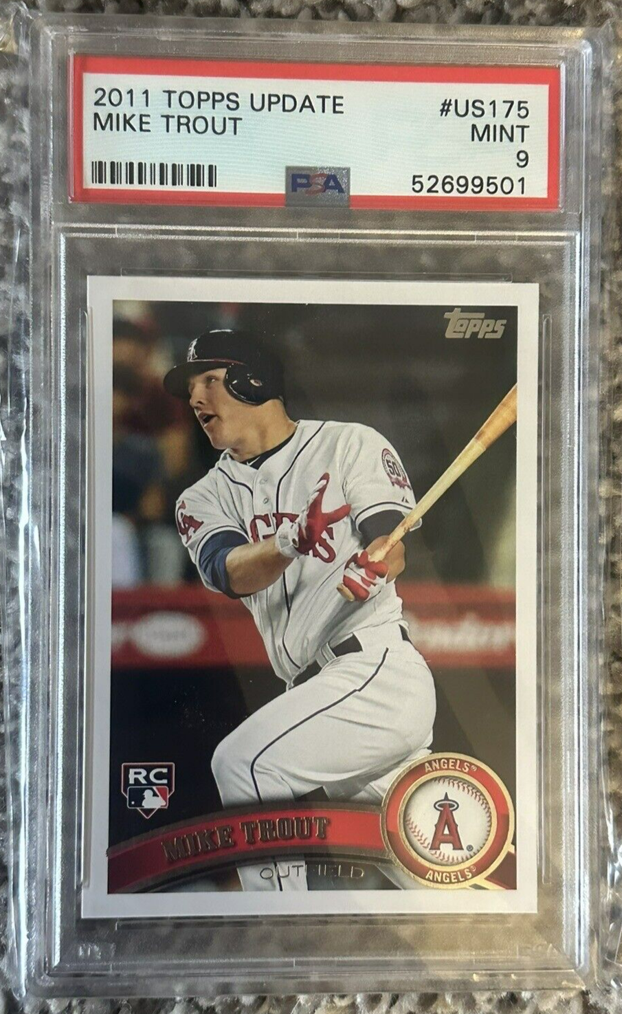 2011 Topps Update Series US175 Mike Trout PSA 9 Rookie Card